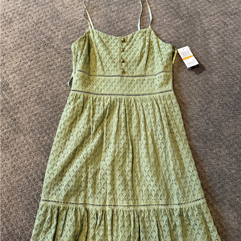 City Studio Olive Green Lace Mini Dress